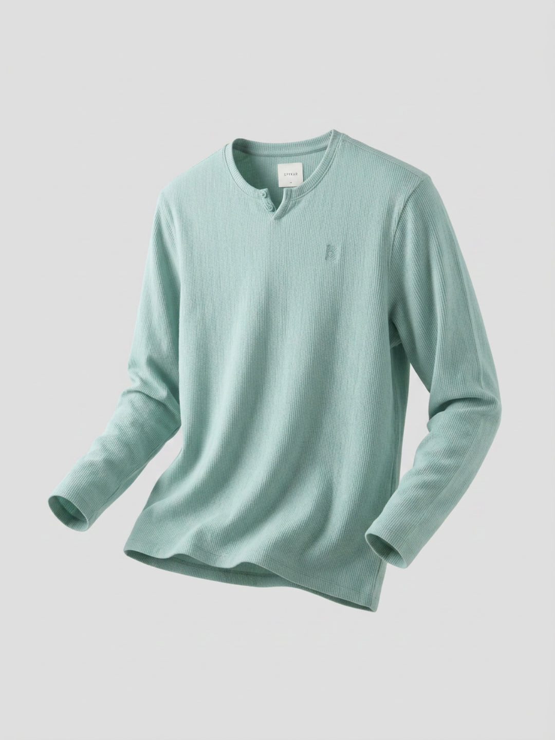 Men T-Shirt Textured Green Regular Fit