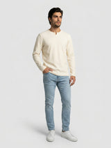 Men T-Shirt Textured White Regular Fit