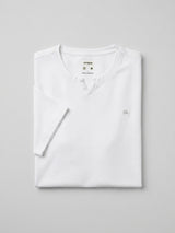 Men T-Shirt Textured White Regular Fit