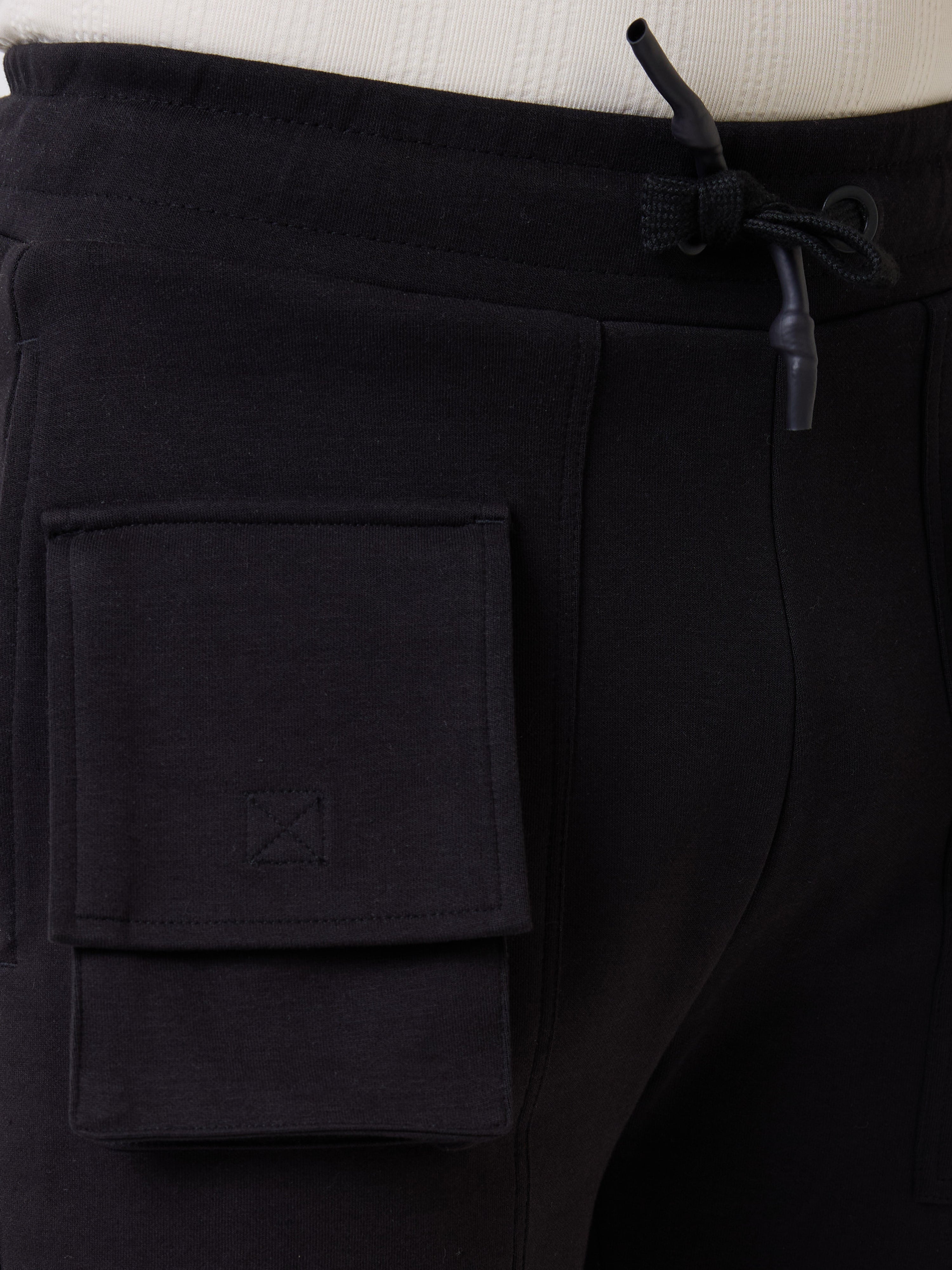Spykar Black High Rise Straight Fit Casual Knit Track Pants For Men