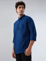 Men Shirt Solid Navy Blue Regular Fit