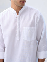 Men Shirt Solid White Regular Fit