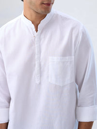Men Shirt Solid White Regular Fit