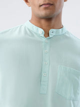Men Shirt Solid Green Regular Fit