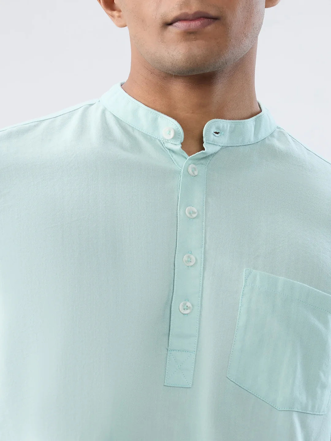 Men Shirt Solid Green Regular Fit