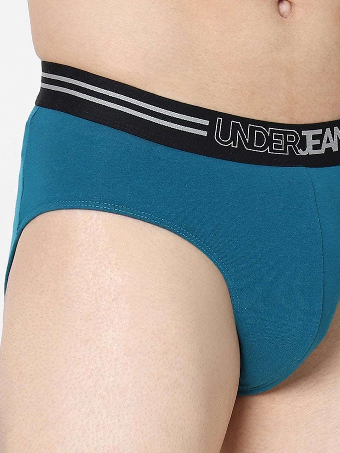 Underjeans by Spykar Men Premium Teal Blue Brief