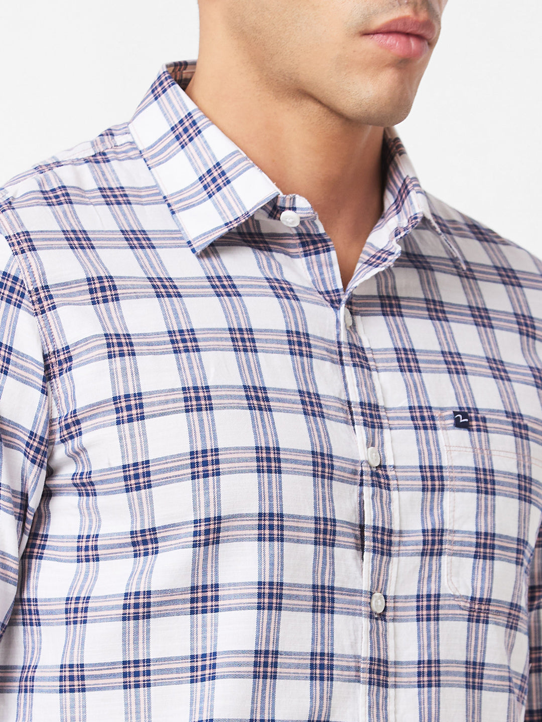 Spykar Slim Fit Checked Cotton Casual Shirt