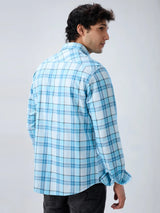 Men Shirt Blue Sky Check Regular Fit