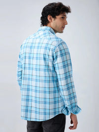 Men Shirt Blue Sky Check Regular Fit