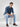 Men Shirt Check Navy Blue Regular Fit