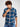 Men Shirt Check Blue Slim Fit