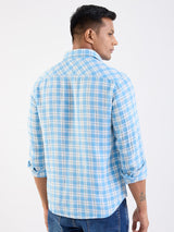 Men Shirt Blue Slim Fit