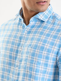 Men Shirt Blue Slim Fit