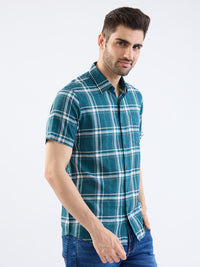 Men Shirt Green Slim Fit