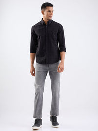 Men Shirt Black Slim Fit