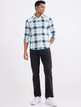 Men Shirt Green Slim Fit