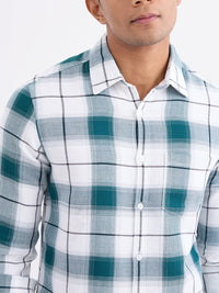 Men Shirt Green Slim Fit