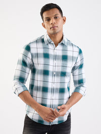 Men Shirt Green Slim Fit