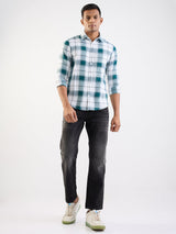 Men Shirt Green Slim Fit