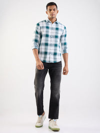 Men Shirt Green Slim Fit