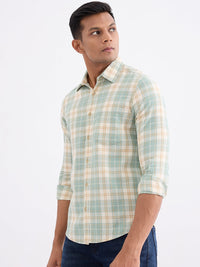 Men Shirt Green Slim Fit