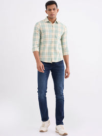 Men Shirt Green Slim Fit