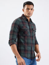 Men Shirt Green Slim Fit