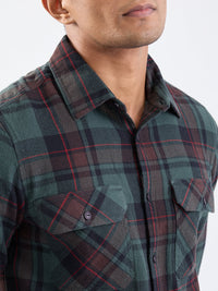 Men Shirt Green Slim Fit