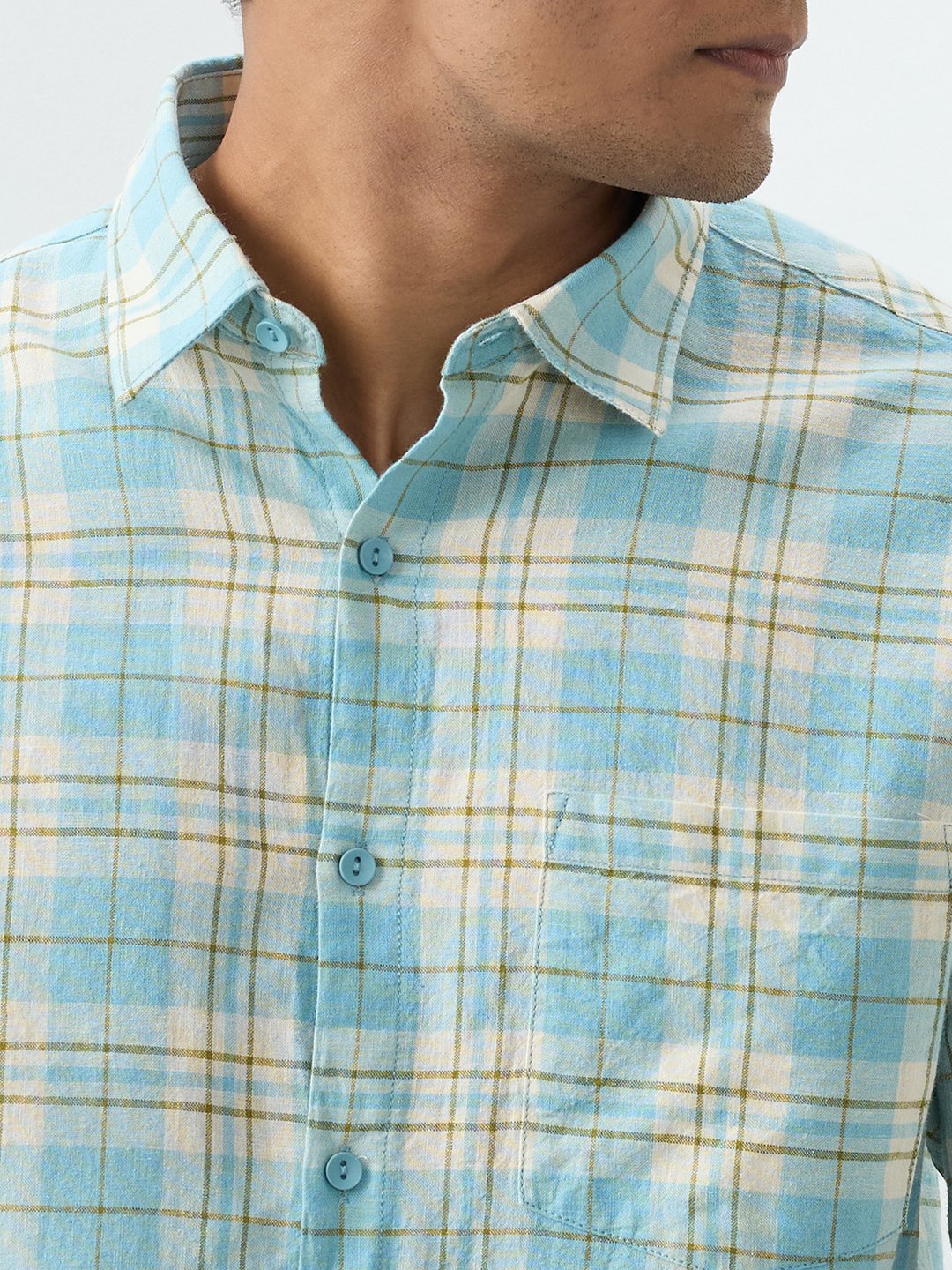 Men Shirt Blue Slim Fit
