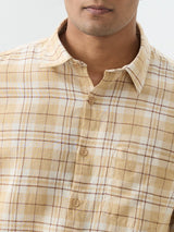 Men Shirt Beige Slim Fit
