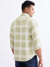 Men Shirt Green Slim Fit