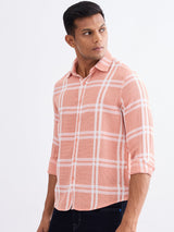 Men Shirt Pink Slim Fit