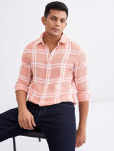 Men Shirt Pink Slim Fit