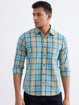 Men Shirt Blue Slim Fit