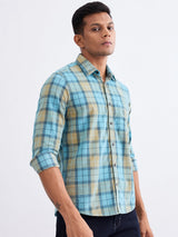 Men Shirt Blue Slim Fit