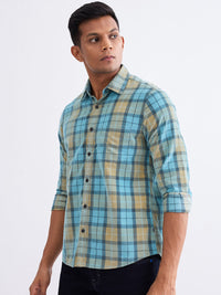 Men Shirt Blue Slim Fit