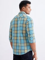 Men Shirt Blue Slim Fit