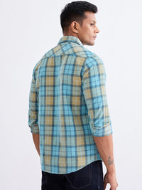 Men Shirt Blue Slim Fit