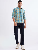 Men Shirt Blue Slim Fit