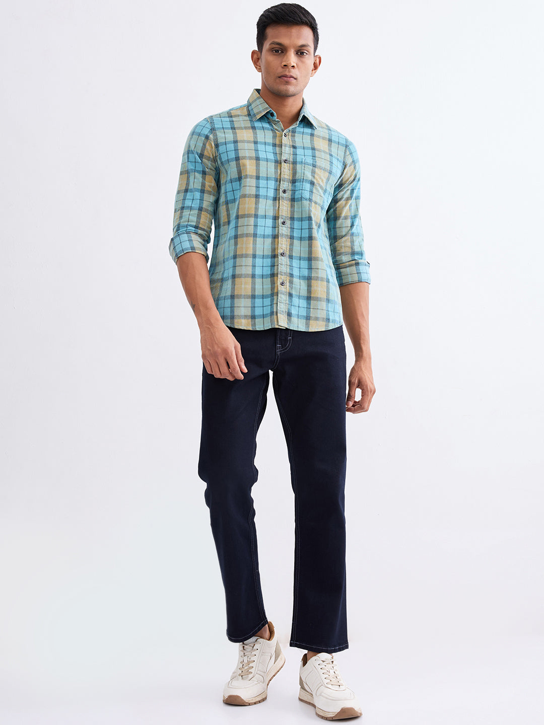 Men Shirt Blue Slim Fit