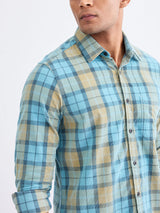Men Shirt Blue Slim Fit