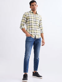 Men Shirt Green Slim Fit
