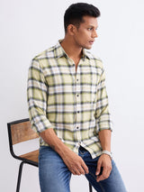 Men Shirt Green Slim Fit