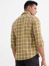 Men Shirt Green Slim Fit