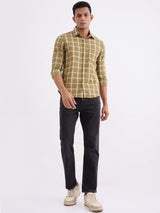 Men Shirt Green Slim Fit