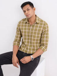 Men Shirt Green Slim Fit