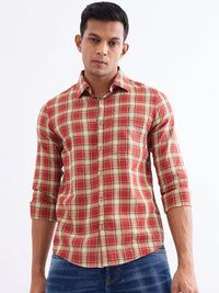Men Shirt Red Slim Fit