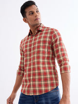Men Shirt Red Slim Fit