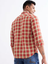 Men Shirt Red Slim Fit