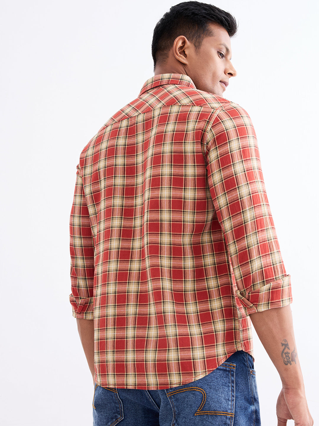 Men Shirt Red Slim Fit